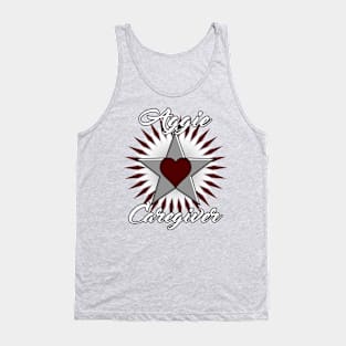 Aggie Caregiver Star white font design Tank Top